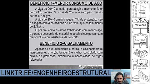 Protensão sozinha não funciona para grandes vãos - Eng. Estrutural