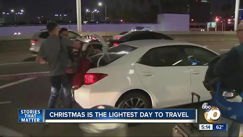 Christmas is the lightest day to travel