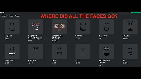 ROBLOX puts FACES OFF SALE??