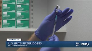 US to purchase 500 million doses of Pfizer vaccine over next year, donate them to global supply