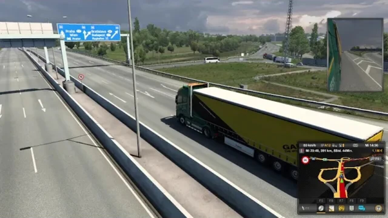 Eurotrucksimulator 2. Mit dem LKW durch Europa Auf der Pro Mod mit guter Musik.