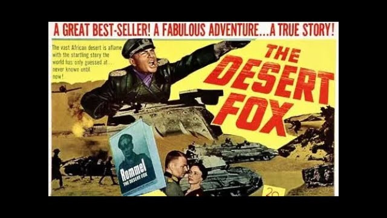 THE DESERT FOX (1951) James Mason as ROMMEL movie trailer