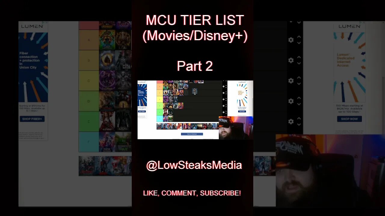 MCU TIER LIST Part 2/2 (MOVIES and DISNEY+)