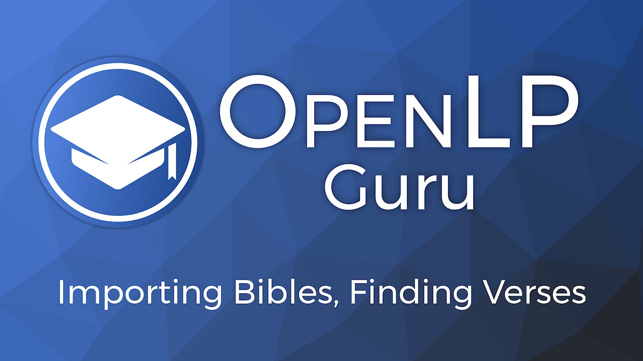 Tutorial 4: Importing Bibles, Finding Verses