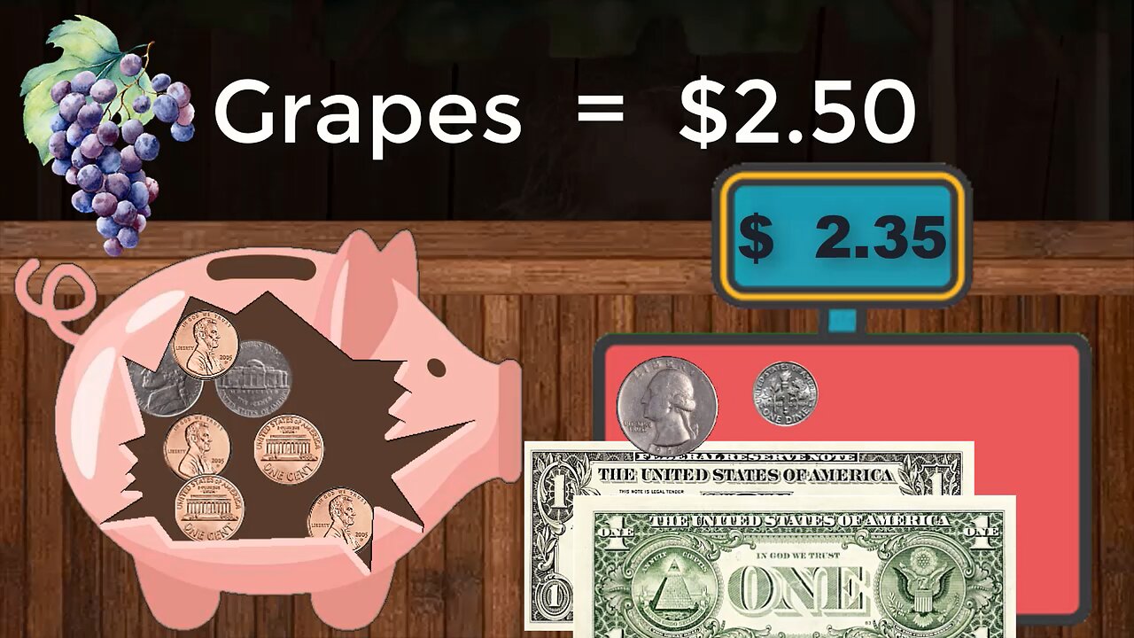 Adding US Coins For Kids | Fruit Stand