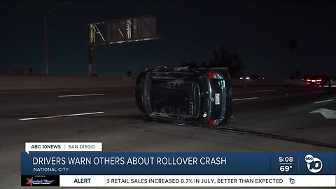 Drivers help warn others after crash on I-5 in National City