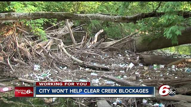 Indy won't help clean creek blockages