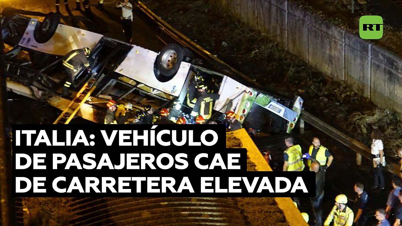 Más de 20 muertos tras caer por un puente un autobús en Italia