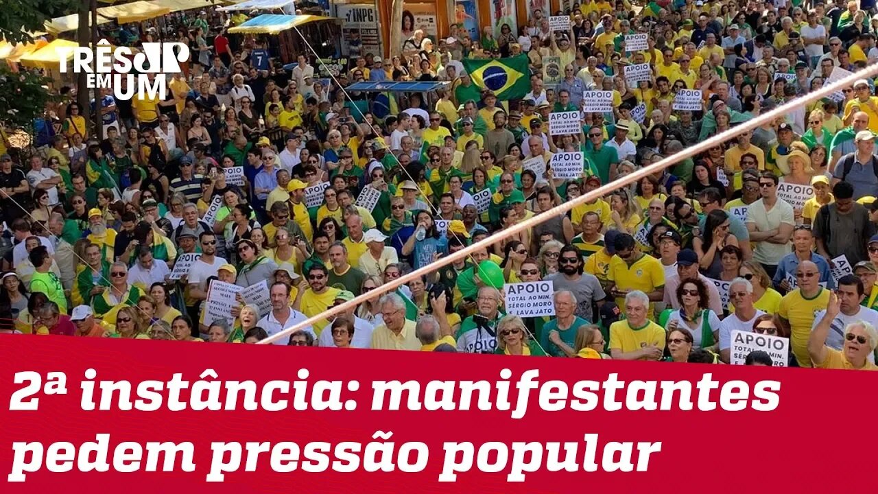 Em ato, manifestantes e parlamentares pedem pressão popular para aprovar prisão em 2ª instância