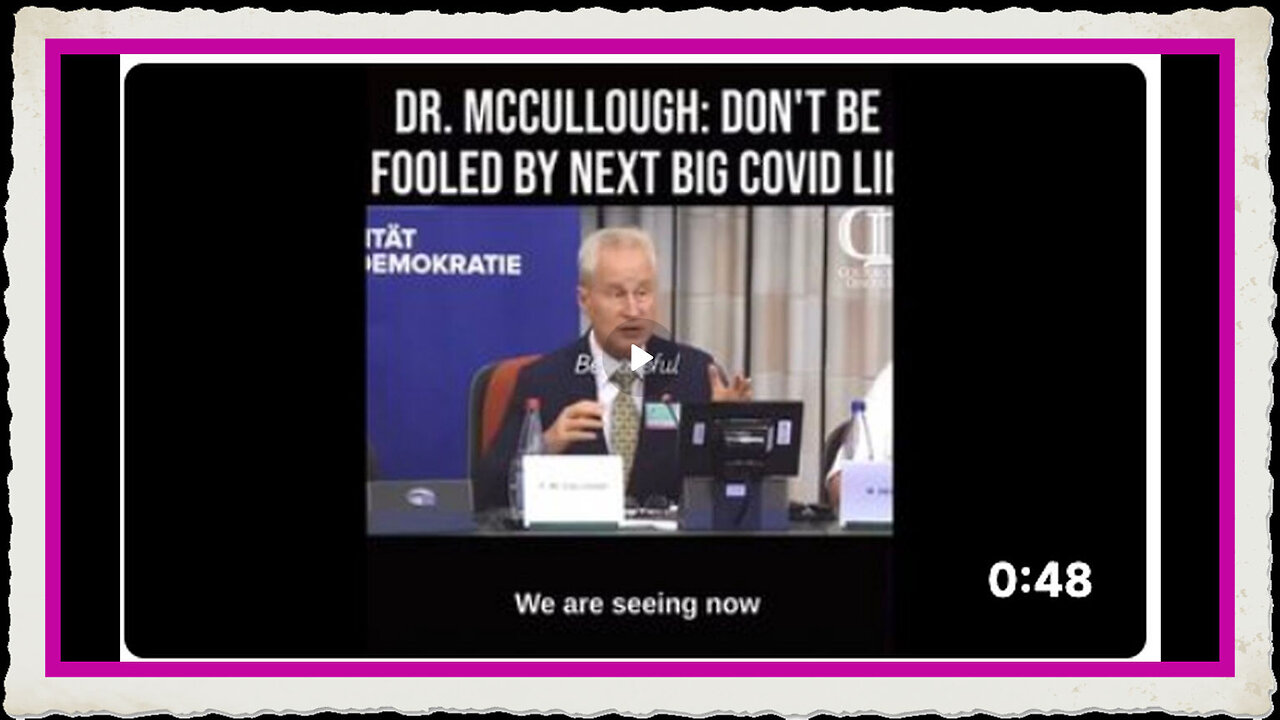 Dr. Mccullough Don't be Fooled by the next covid LIE