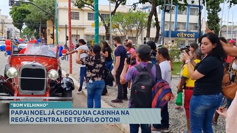 Bom velhinho: papai noel já chegou na casinha na região central de Teófilo Otoni.