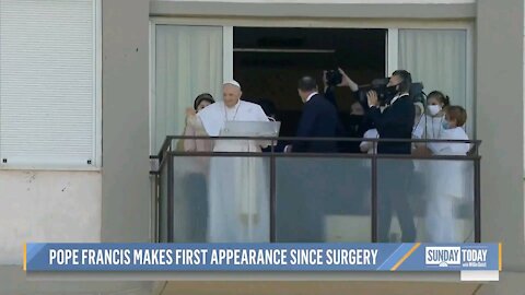 Pope Francis Delivers Sunday Blessing From Hospital Balcony Days After Surgery