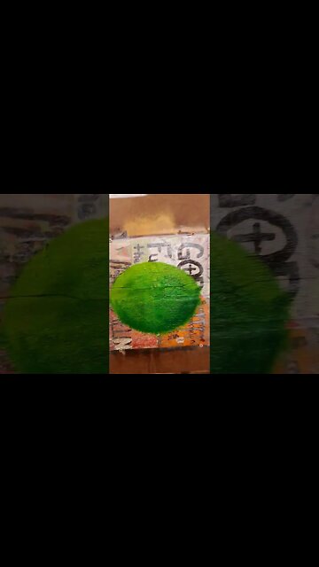 In the studio starting a new piece #painting #monster #watermelon