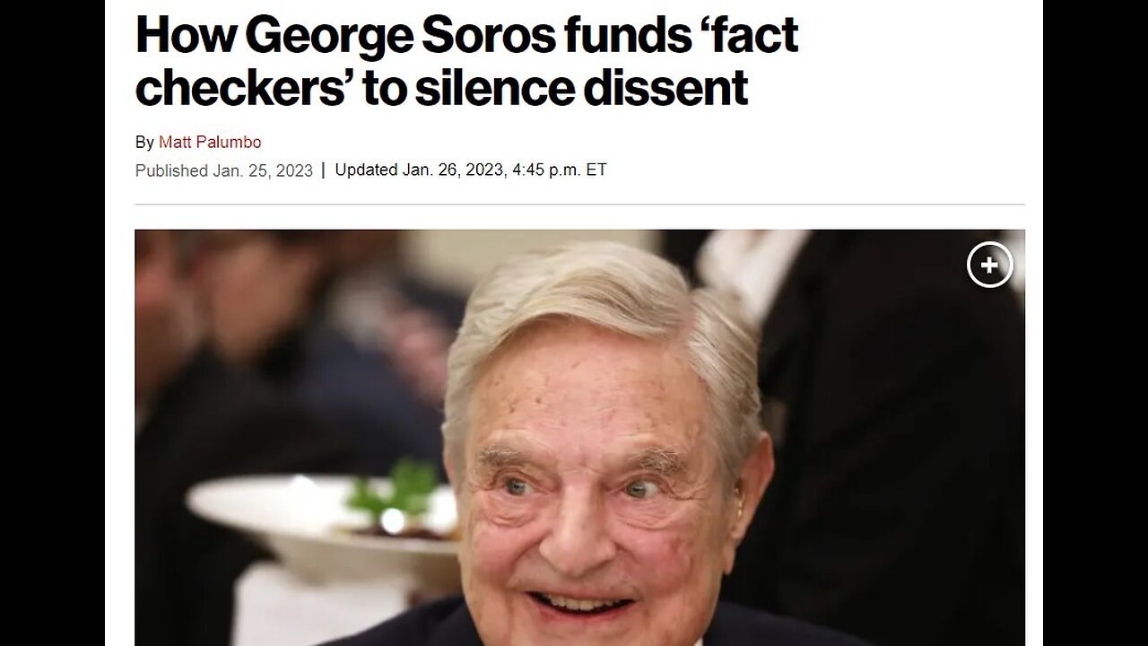 Soros and his globalist counterparts are buying up Media and 'Fact-Checking' companies