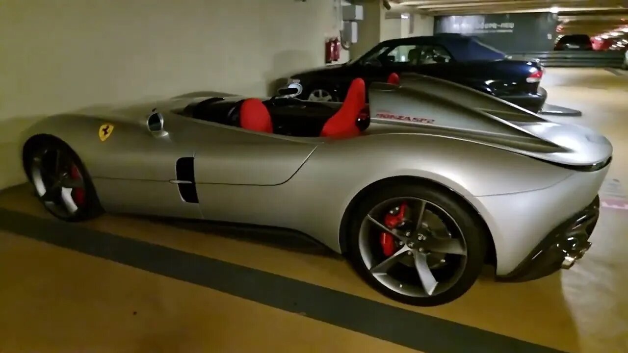 Abandoned Mercedes 560 SEC and a Ferrari SP2 Monza