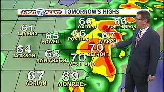 Rain and storms tomorrow