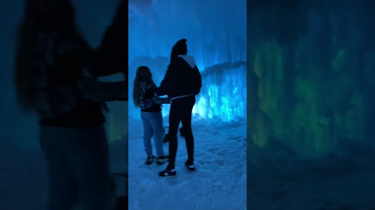 A CASTLE MADE OF ICE!!!! Minnesota Winter Wonderland Ice Castles Part 3