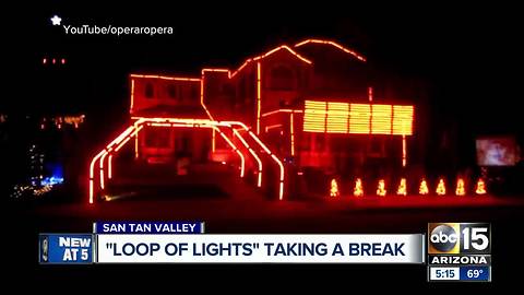 "Loop of Lights" organizers in San Tan Valley taking a break