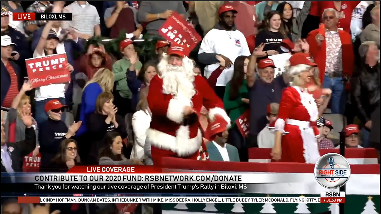 Santa shows up for Trump's 2018 Biloxi MS Rally