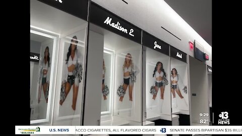 Inside the Raiderettes locker room