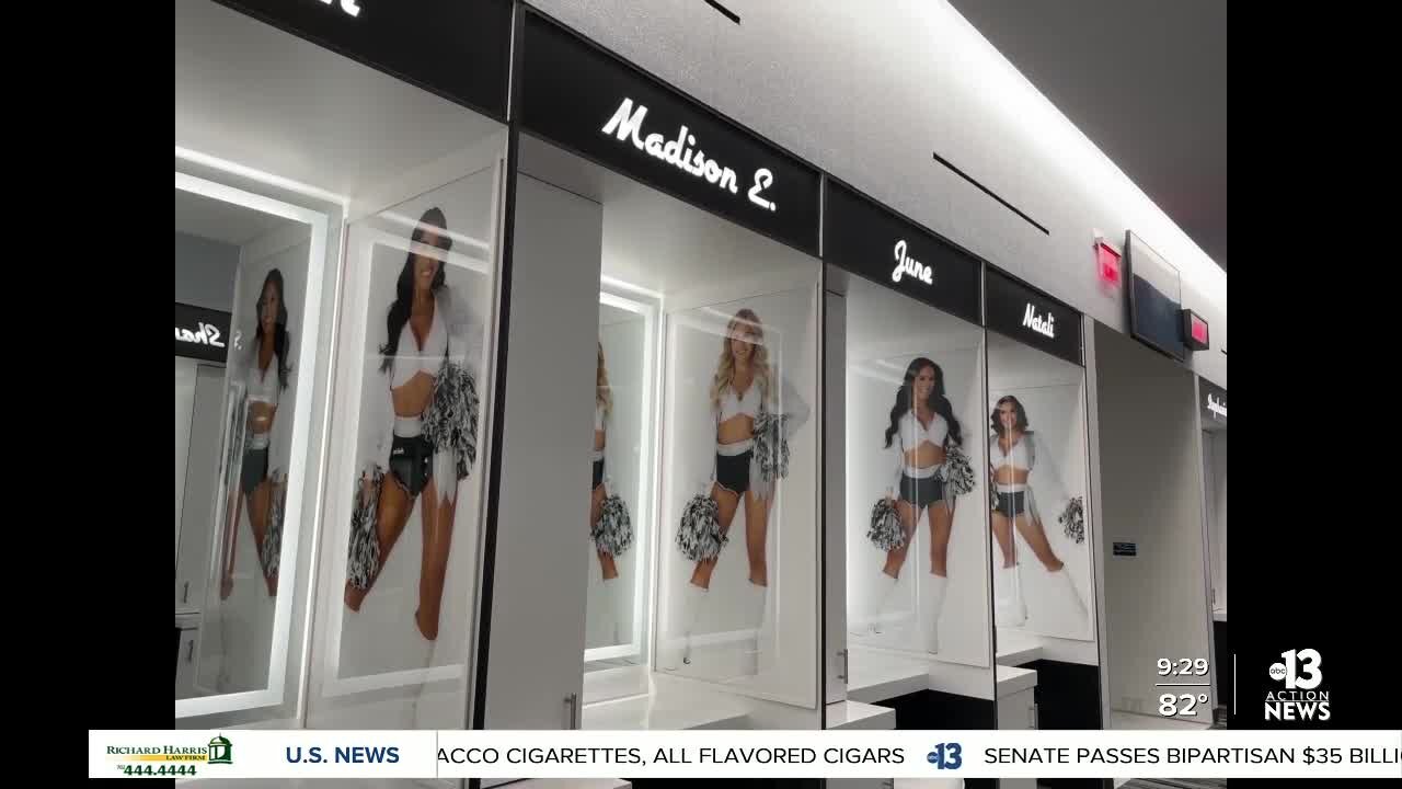 Inside the Raiderettes locker room