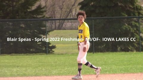 Blair Speas (Iowa Lakes Baseball) vs Indian Hills