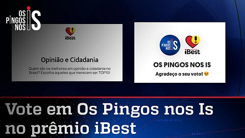 Os Pingos nos Is concorre ao prêmio iBest na categoria Opinião e Cidadania