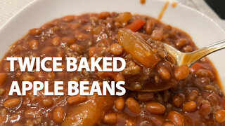 Twice Baked Sweet & Spicy Apple Beans