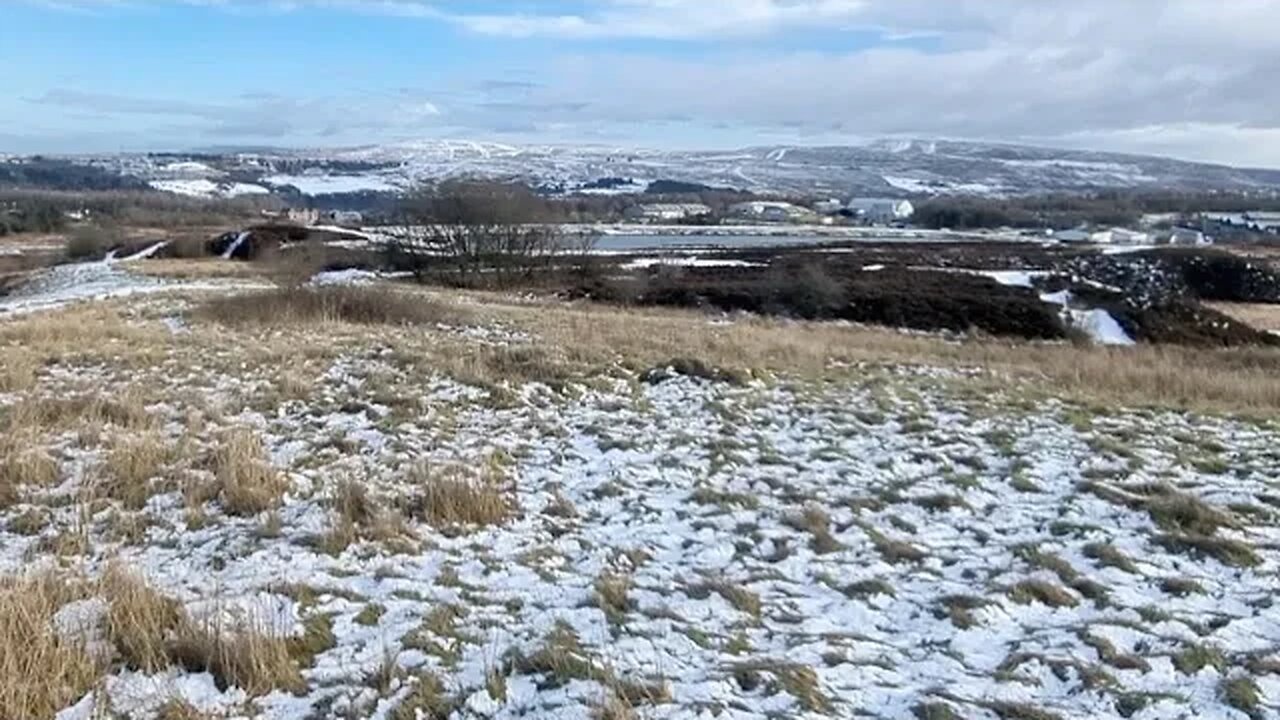 hiking in the snow
