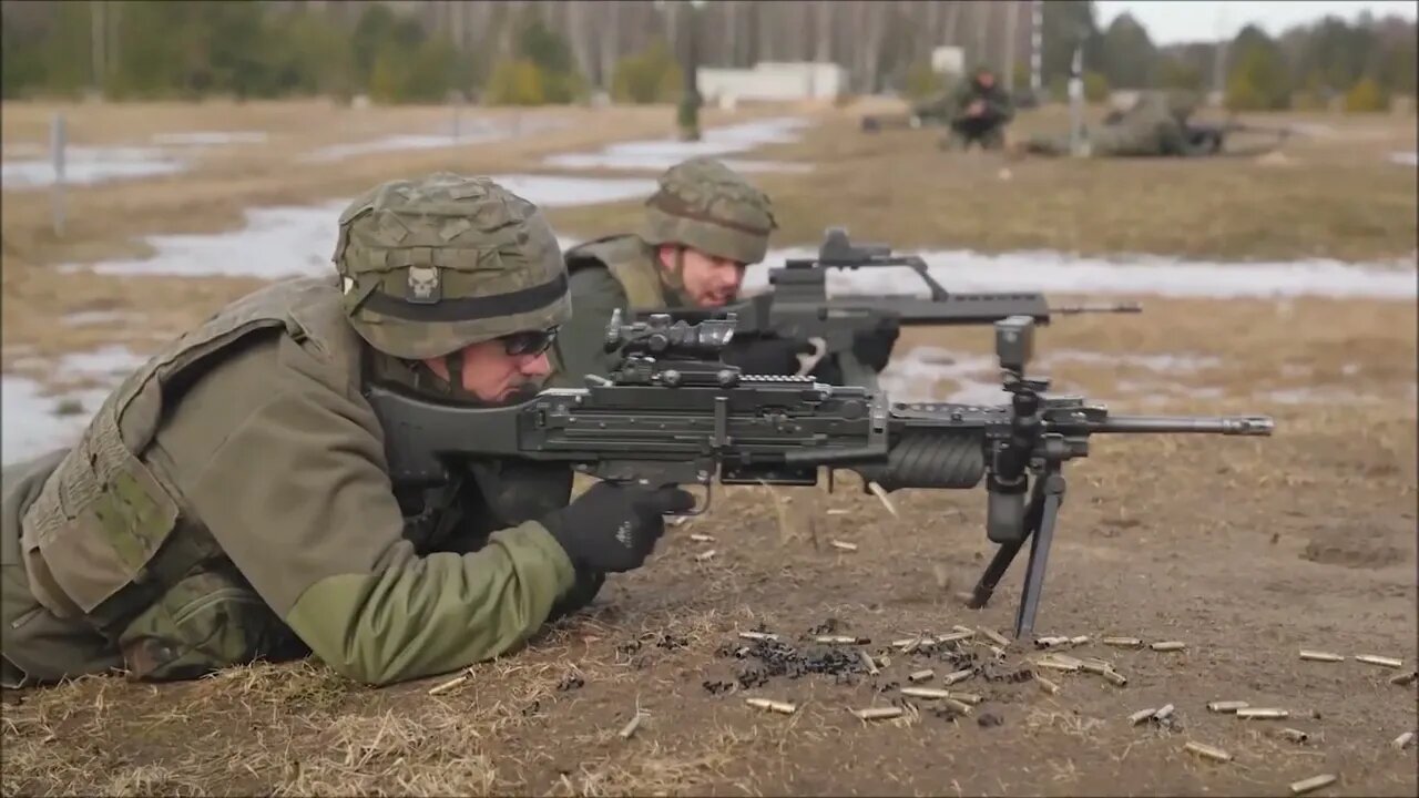 Spanish Troops Practice Gunnery at eFP Battlegroup Latvia