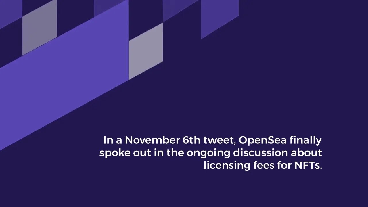 OpenSea: New plans for NFT license fees
