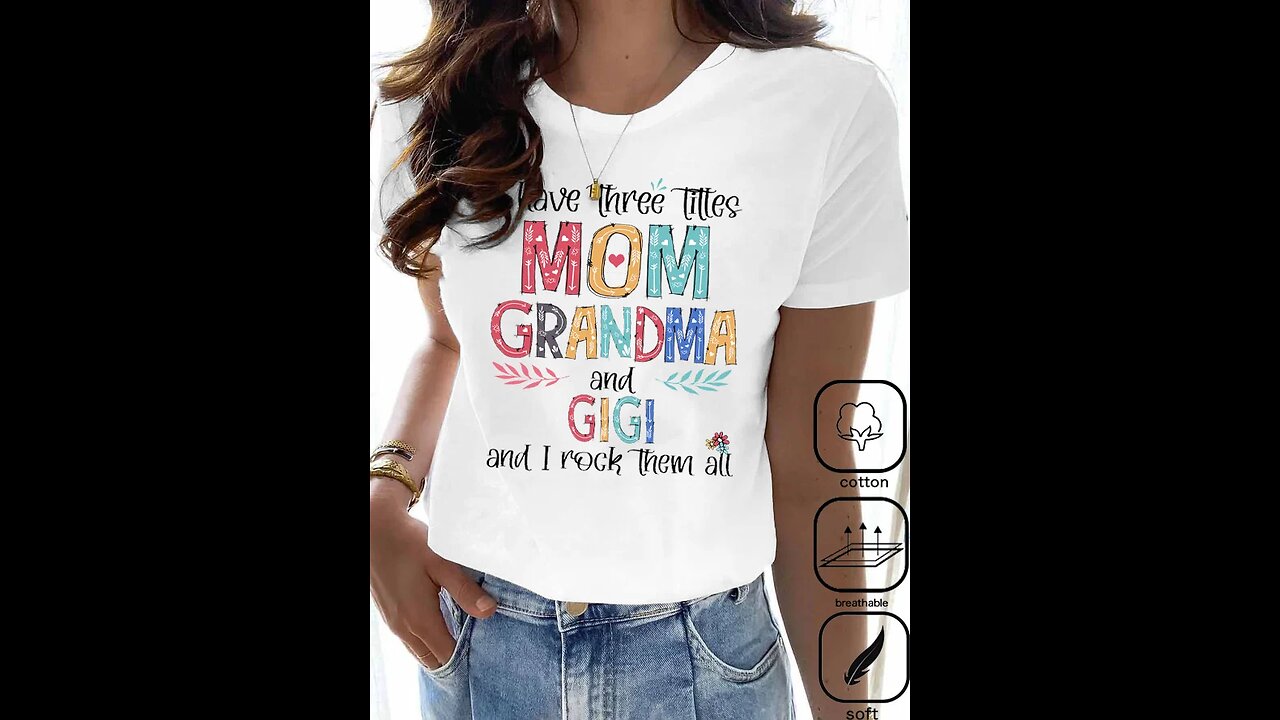 I Have Three Titles Mom Grandma And Gigi And I Rock Them All T-Shirt for women