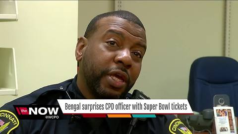 Bengal's surprise to police officer: You're going to the Super Bowl