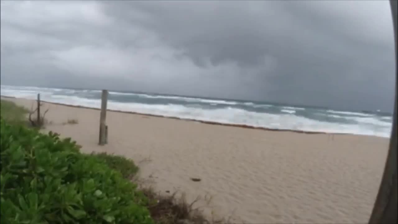 A timelapse view of clouds rolling in Saturday afternoon at Lake Worth Beach