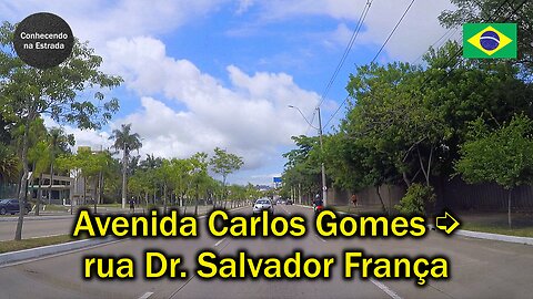 🚗 ⛅️ Dirigindo por Porto Alegre, avenida Carlos Gomes ➡️ rua Dr. Salvador França.