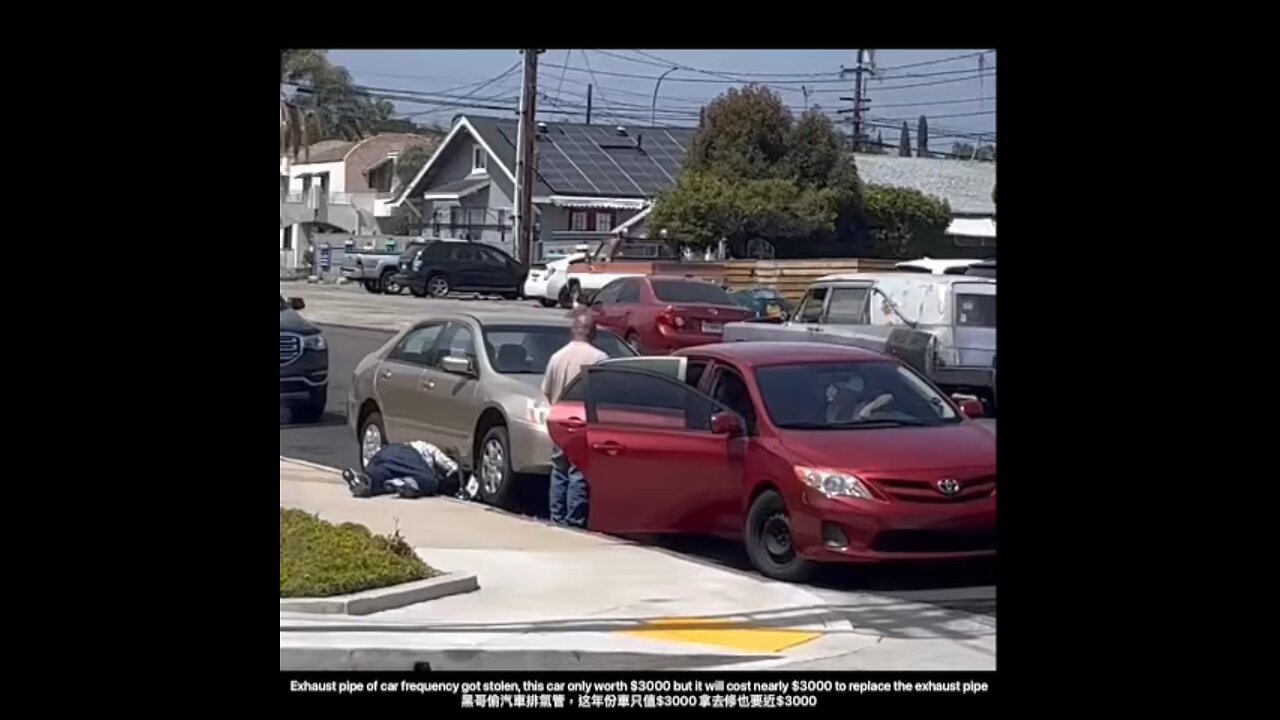 Exhaust pipe of car frequency got stolen