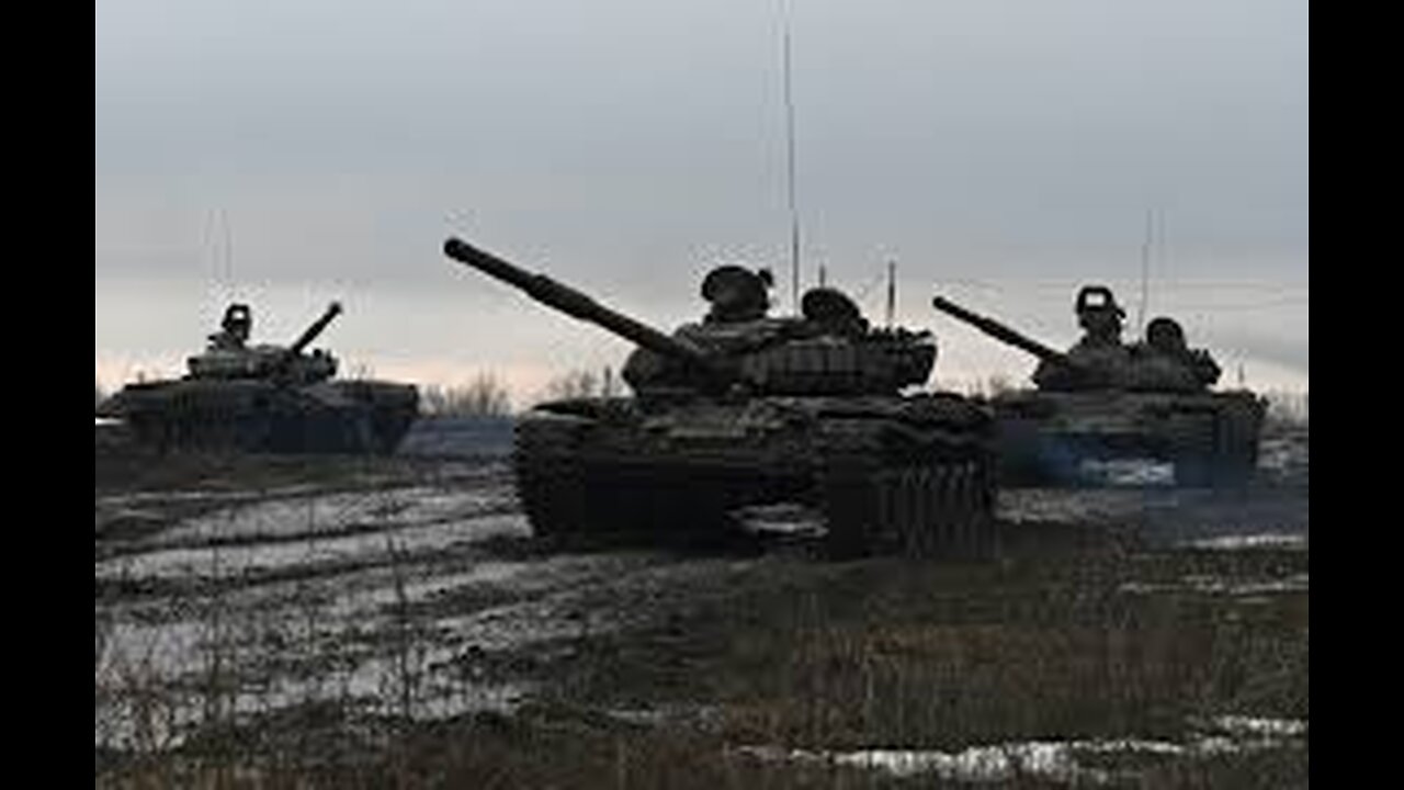 Large convoy of Russian equipment launching an assault is attacked by Leopard tanks and drones