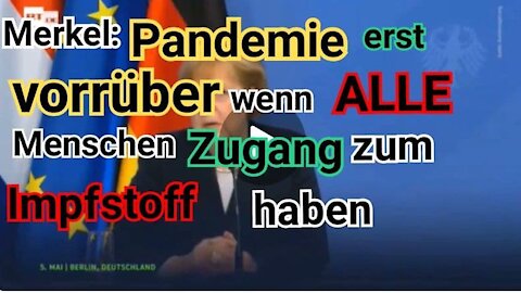 Merkel: Pandemie erst vorbei, wenn alle Menschen Zugang zum Impfstoff haben