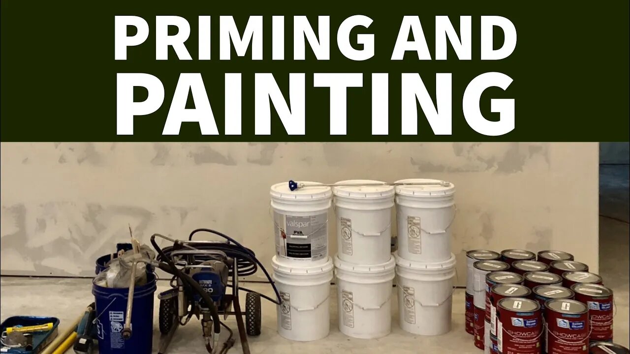 Priming and Painting Interior Pole Barn House Ep 19