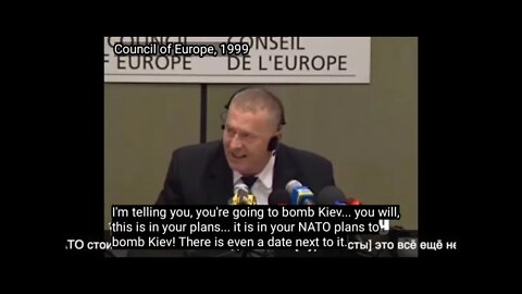 This 1999 footage has surfaced where Zhirinovsky talks of NATO provocation in the Ukraine.