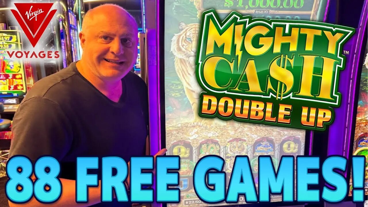 OMG! 88 FREE GAMES Playing High Limit MIGHTY CASH at Sea!