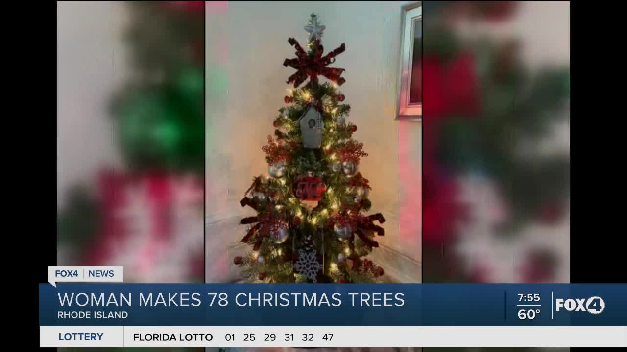 Woman makes 78 Christmas trees for nursing home residents