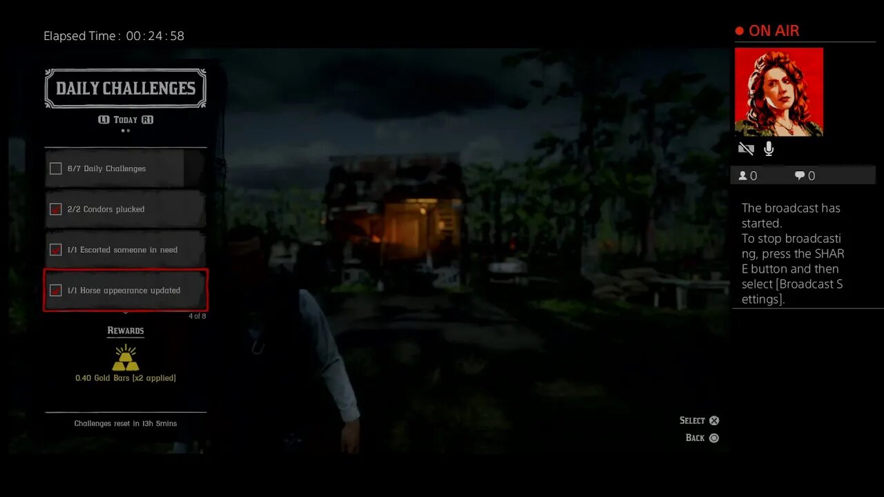 Dad Gaming RDR2 Daily Challenges 17/7/19 Live PS4