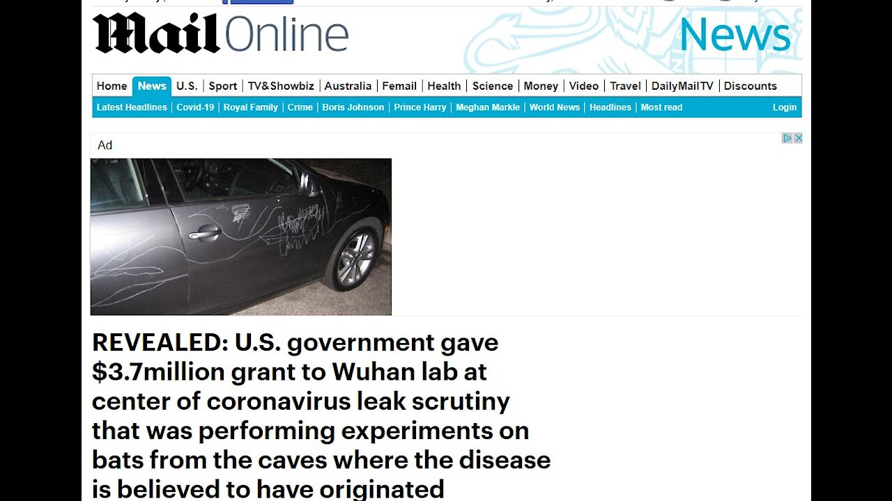 REVEALED: U.S. government gave $3.7million grant to Wuhan lab