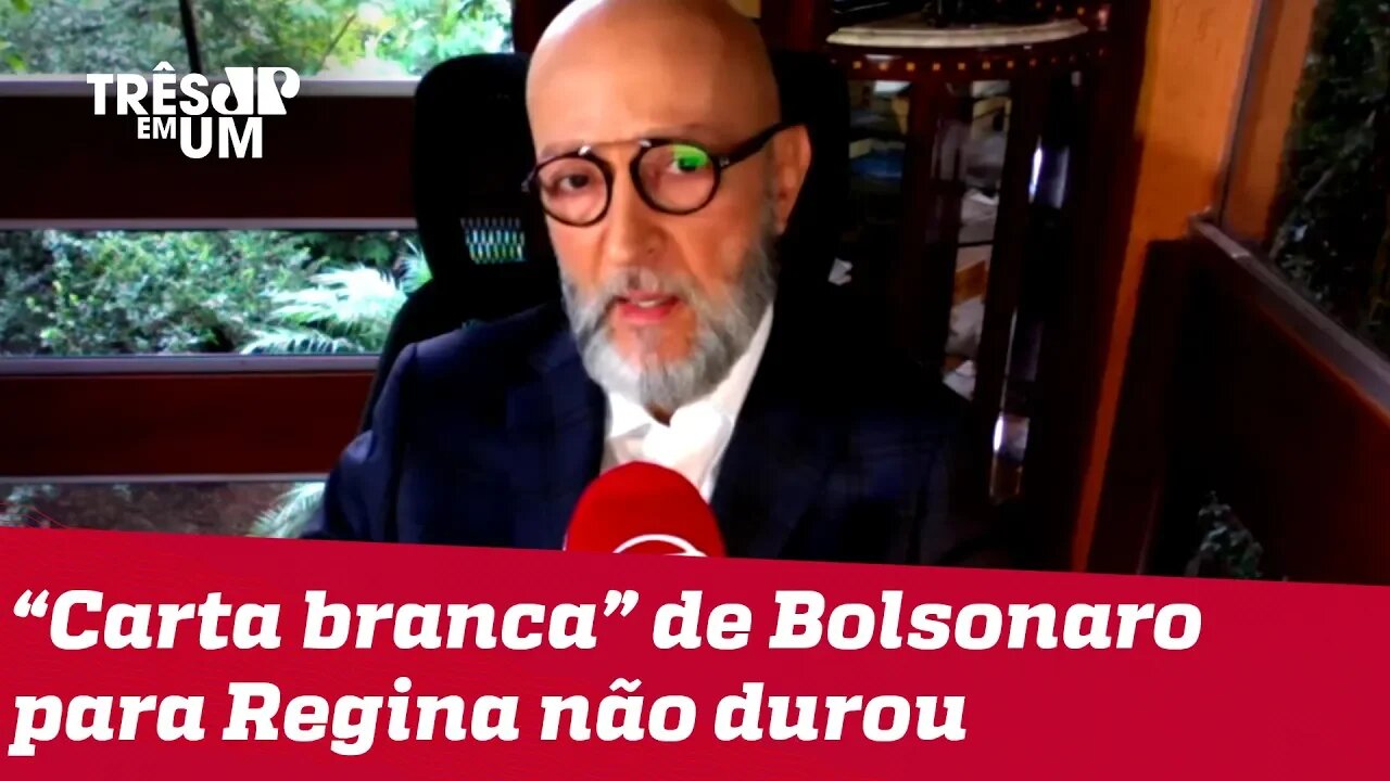 #JosiasDeSouza: Durou menos de uma semana a "carta branca" de Bolsonaro para Regina Duarte.