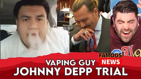 Vaping Guy Goes Viral From Johnny Depp Trial | Famous News