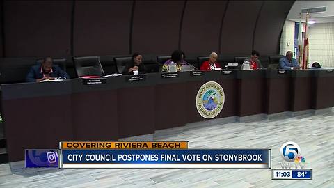 Riviera Beach council postpones vote on Stonybrook renovation