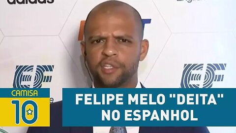 Poliglota! Felipe MELO "deita" no espanhol ao falar da Bombonera!