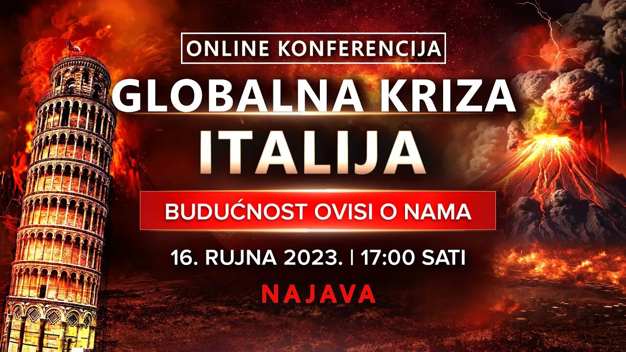 Najava. Online konferencija GLOBALNA KRIZA. ITALIJA. BUDUĆNOST OVISI O NAMA