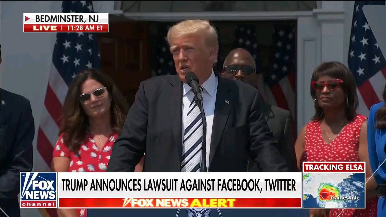 Trump announces lawsuit against Facebook, Twitter